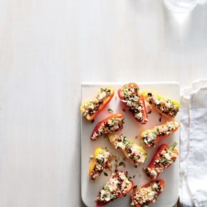 Bulgur-stuffed mini peppers