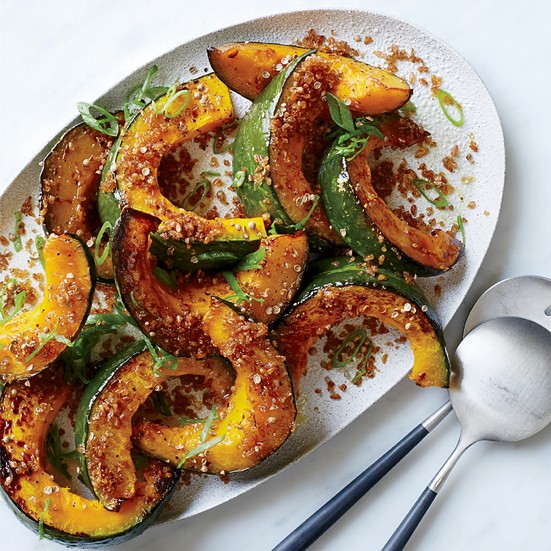 Bulgur-topped squash