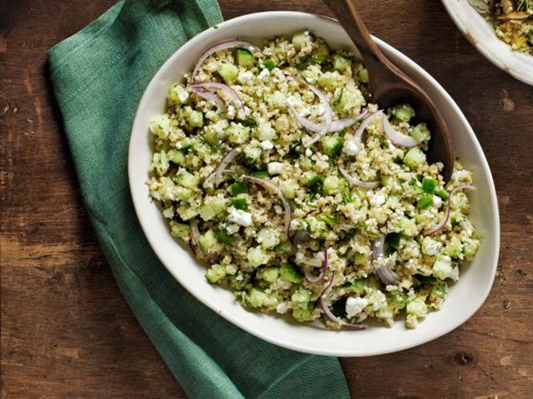 Bulgur with honeydew and feta