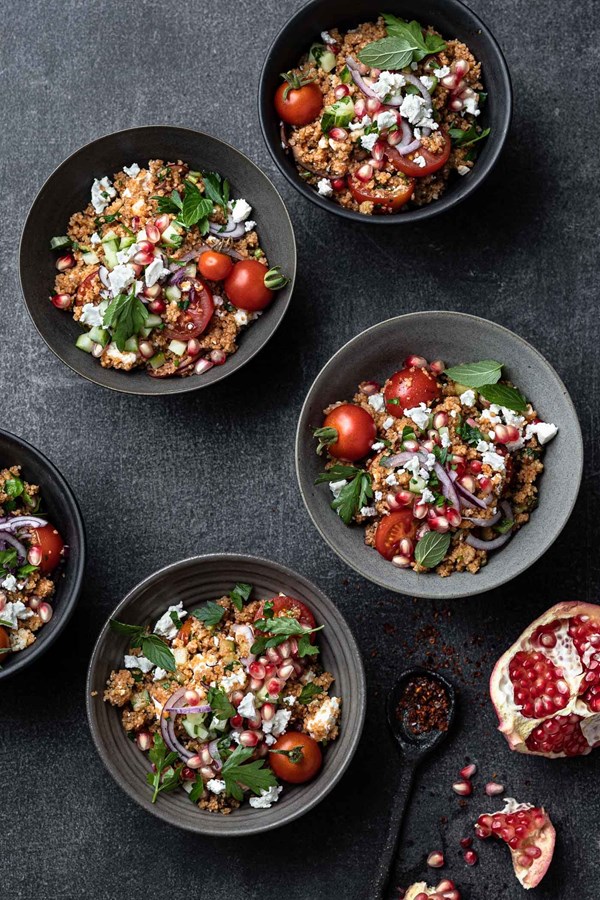 Bulgursalat mit Feta und Granatapfel
