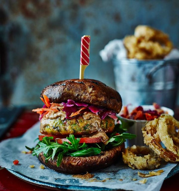 Bunless falafel burger [The Willow Restaurant]