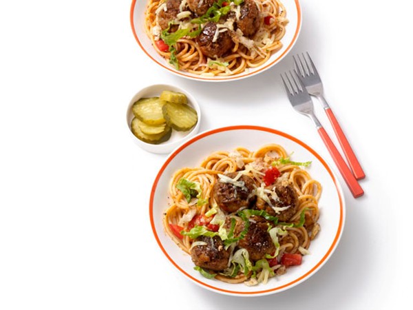 Burger spaghetti