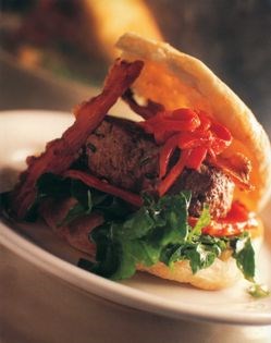 Burger with blue cheese
