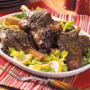 Burgundy lamb shanks