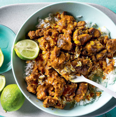 Burmese-style pork curry with fresh ginger