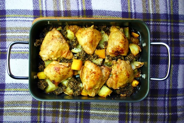 Burns night chicken thighs