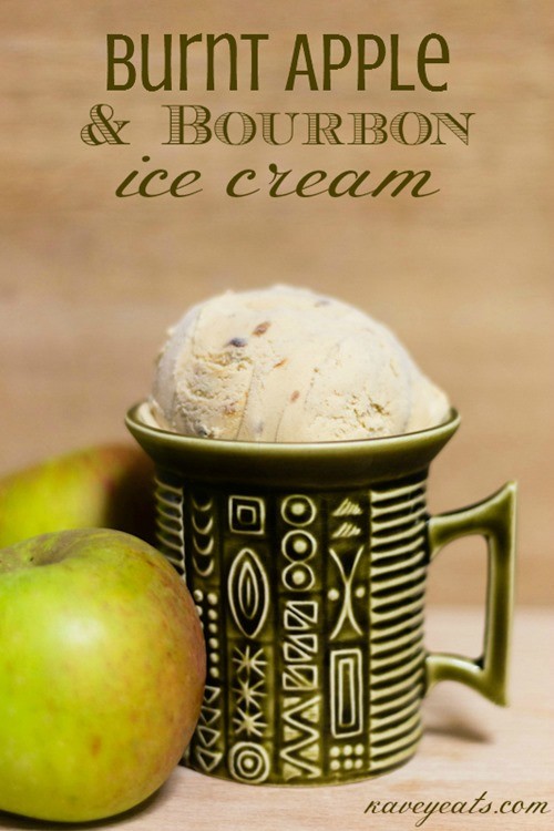 Burnt apple & bourbon ice cream