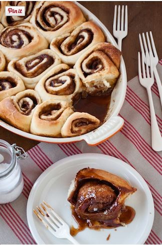 Burnt caramel and sea salt sticky buns