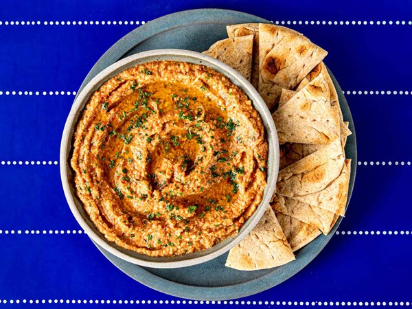 Burnt eggplant and bell pepper dip