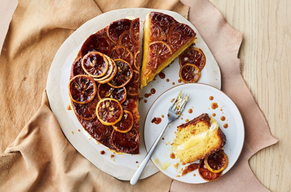 Burnt lemon and rosemary polenta cake