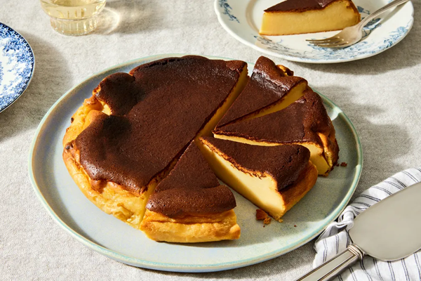 Burnt lemon cheesecake