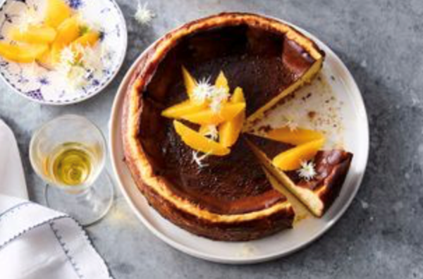 Burnt orange and ricotta cheesecake