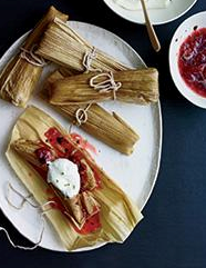 Burnt strawberry tamales