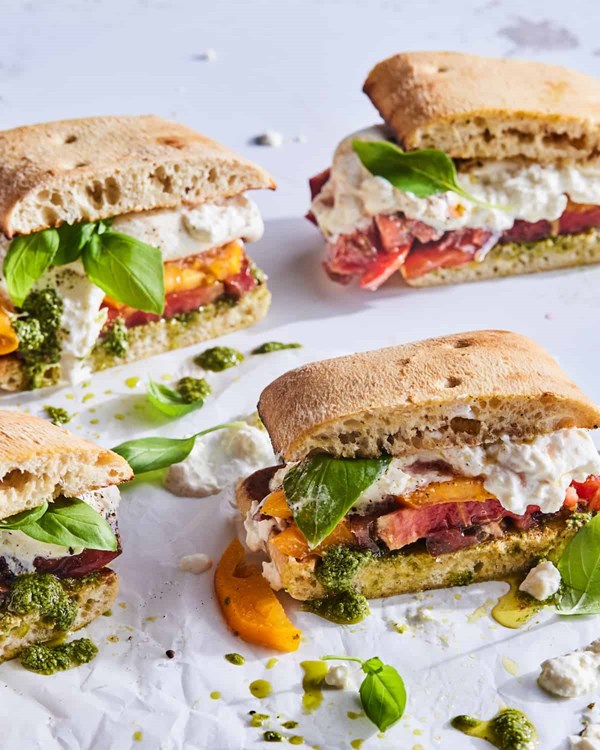 Burrata Caprese sandwich 