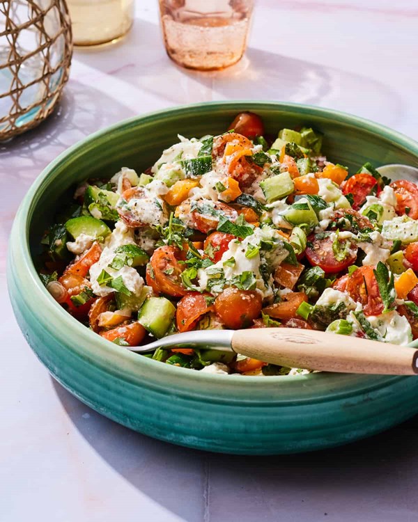 Burrata chopped salad