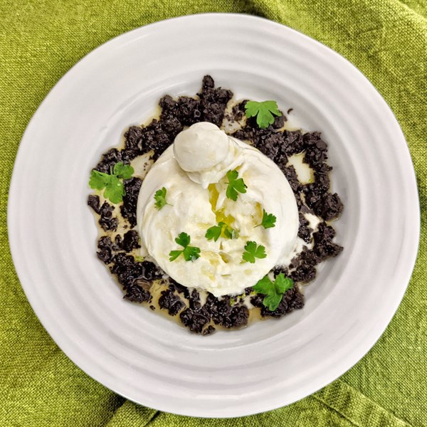 Burrata with tapenade