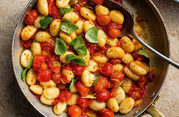 Burst cherry tomato gnocchi