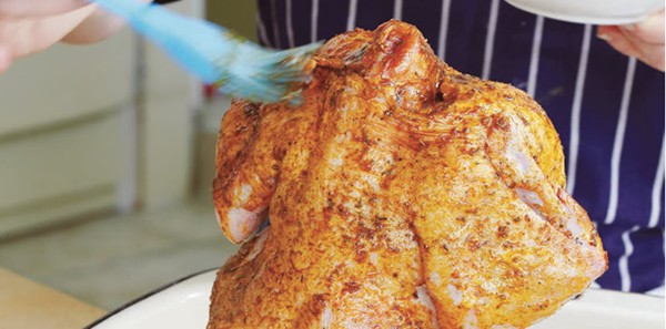 Butt chicken with Cajun spices