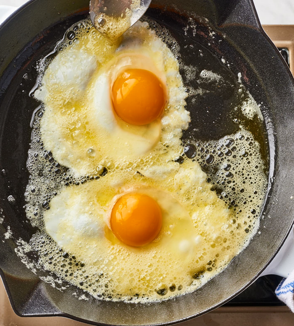 Butter-basted eggs