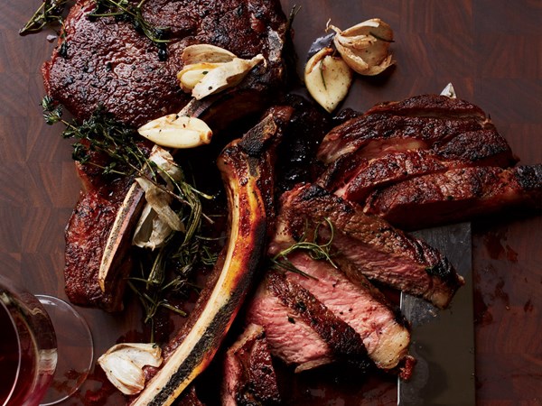 Butter-basted rib eye steaks [Alain Ducasse]