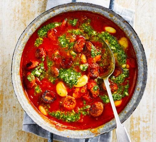 Butter bean & chorizo stew