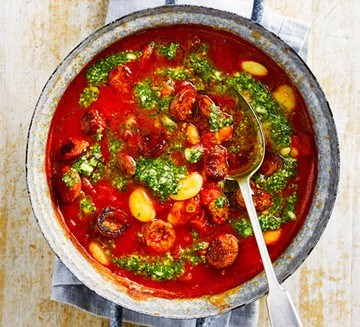 Butter bean & chorizo stew