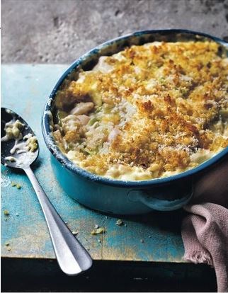 Butter bean & leek gratin