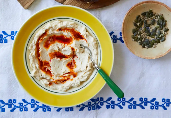 Butter bean dip with garlic and paprika oil