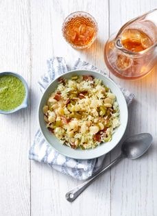 Butter bean hoppin’ John with cilantro-lime vinaigrette 