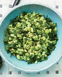 Butter bean salad with lime and mint