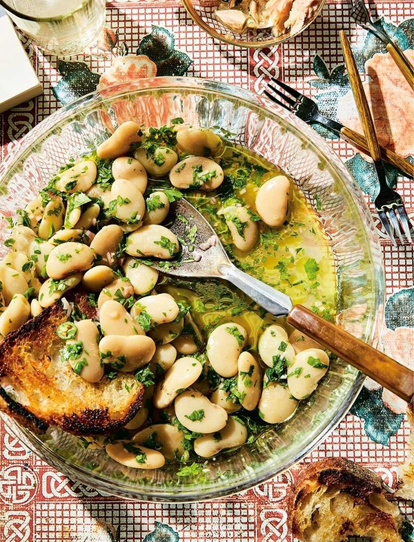 Butter beans in salsa verde