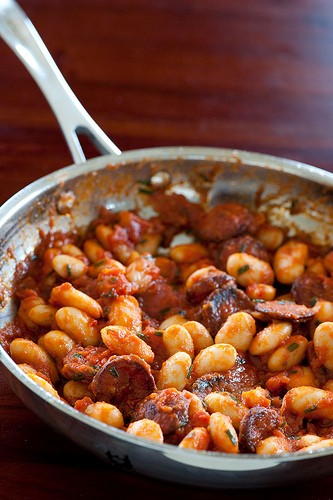 Butter beans with tomato & chorizo 2