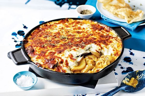 Butter chicken moussaka