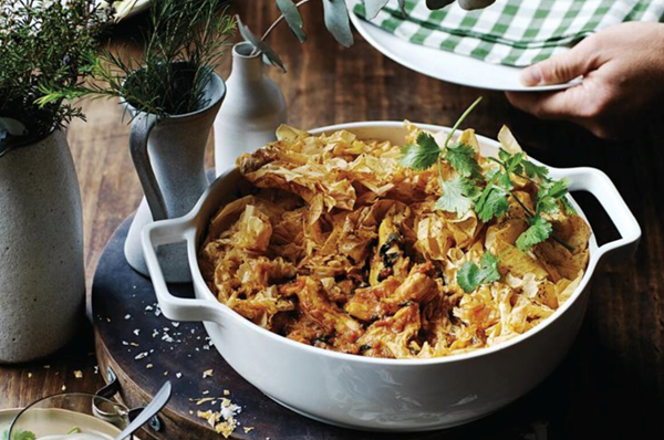 Butter chicken pie