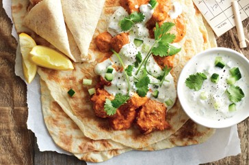 Butter chicken with naan