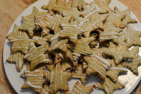 Butter cookies with Earl Grey and orange
