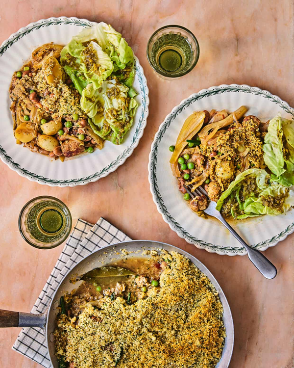 Butter leaf salad with a burnt lemon dressing