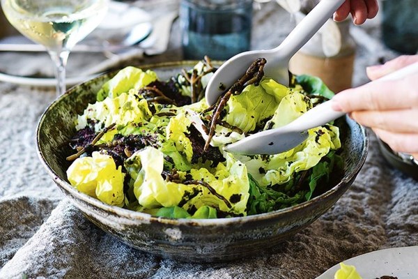 Butter lettuce & samphire salad