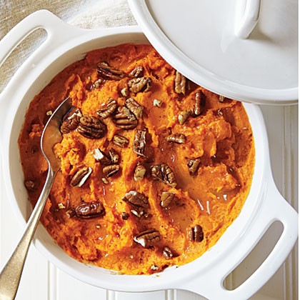 Butter-pecan mashed sweet potatoes