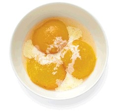 Butter-poached stone fruit