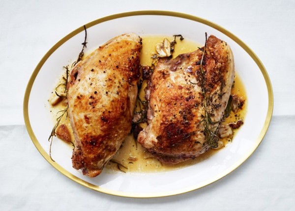 Butter-roasted turkey breasts