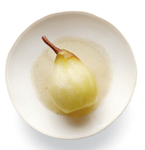 Butter-vanilla poached pears