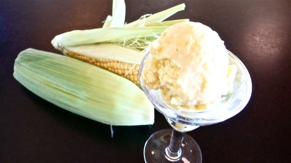 Buttered corn on the cob ice cream