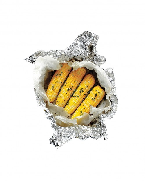 Buttered corn with chives