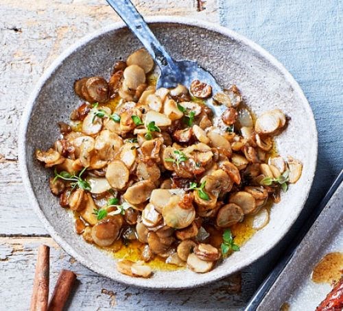Buttered Jerusalem artichokes 