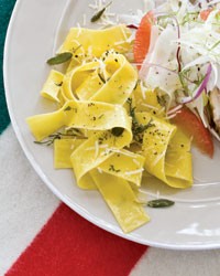 Buttered noodles with toasted sage