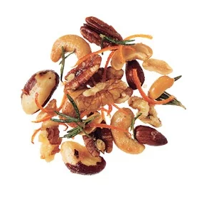 Buttered nuts with rosemary and orange