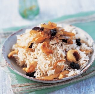 Buttered rice with spiced stock
