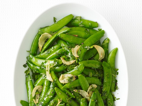 Buttered snap peas