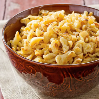 Buttered spaetzle
